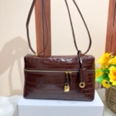 wholesale quality loro piana extra bag l27 alligator coffee
